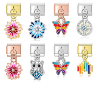 The Vibrant Enamel Daisy & Whimsical Motif Dangle Charm