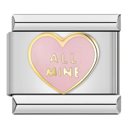Heart Italian Charms — Miss You, All Mine, Dream Girl, Best Friends & More