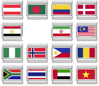 World National Flag Italian Charms