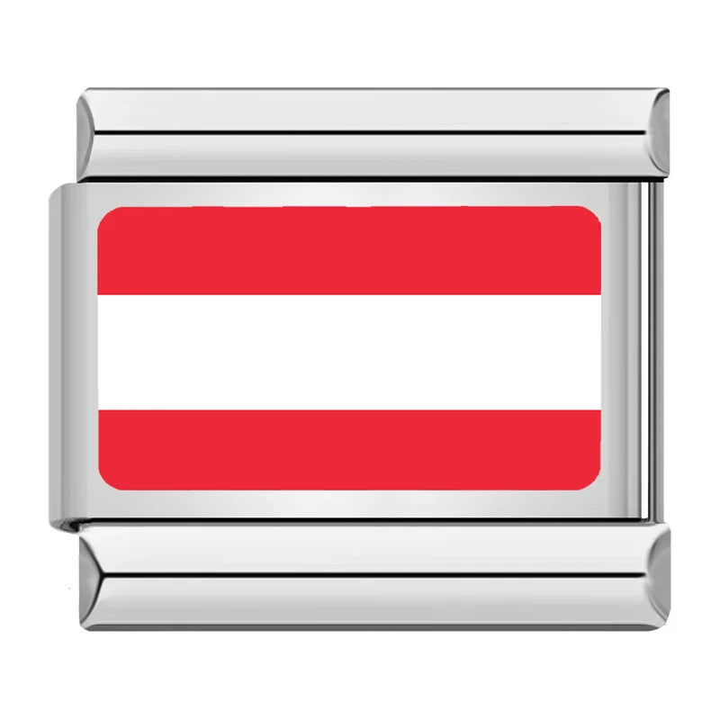 Flag of Austria Italian charm, by Charmtastic