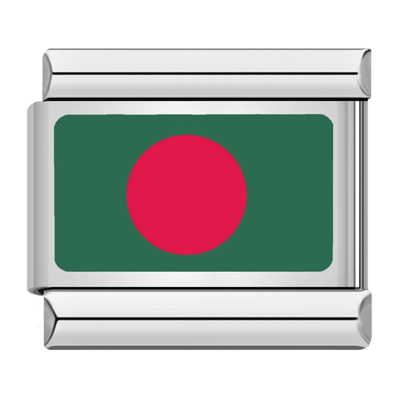 Flag of Bangladesh Italian charm, by Charmtastic