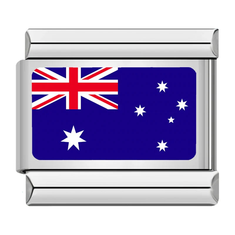 World National Flag Charms – Italian charm bracelet charm, design 3 of 6, by Charmtastic