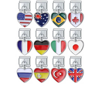 World National Flag Pendant Charms